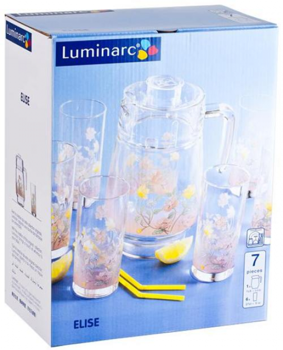 Набор (графин, 6 стаканов) Luminarc ELISE 7 предметов на 6 персон купить в Минске