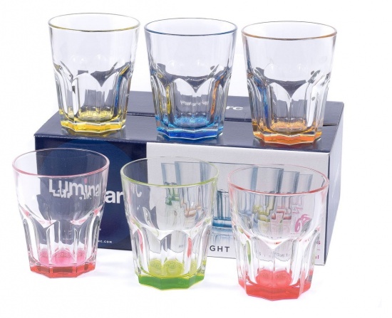 Набор стаканов Luminarc BRIGHT COLORS New America низкие 270 мл. на 6 персон