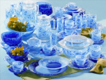 Столовый сервиз PLENITUDE BLUE 66 предметов на 6 персон купить в Минске