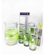 Набор (графин, 6 стаканов) Luminarc SOFIANE GREEN 7 предметов на 6 персон