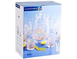 Набор (графин, 6 стаканов) Luminarc ELISE 7 предметов на 6 персон купить в Минске