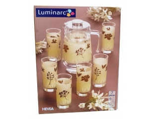 Набор (графин, 6 стаканов) Luminarc HEVEA BEIGE 7 предметов на 6 персон купить в Минске