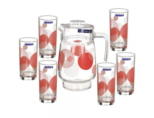 Набор (графин, 6 стаканов) Luminarc CARINE CONST RED 7 предметов на 6 персон купить в Минске