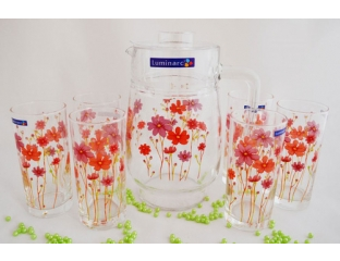 Набор (графин, 6 стаканов) Luminarc COUNTRY FLOWER 7 предметов на 6 персон купить в Минске