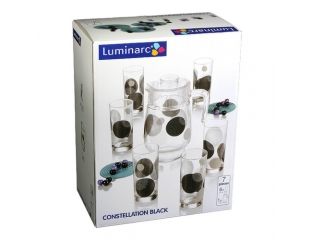 Набор (графин, 6 стаканов) Luminarc CONST BLACK 7 предметов на 6 персон купить в Минске