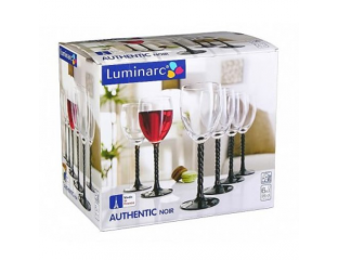 Фужеры для вина Luminarc AUTHENTIC noir 310 мл. 6 шт. купить в Минске